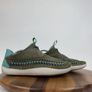 Mens Nike Solarsoft Premium Woven Green Breathable Cushioned Moccasins Size 11 M